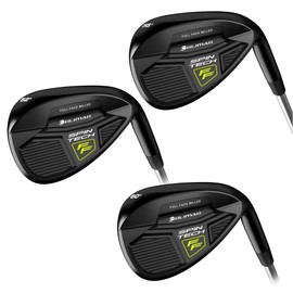 Orlimar Golf Spin Tech Full Face 3-Piece Black Wedge Set for Men, 52 56 60 Right Hand (Pitching Wedge/Sand Wedge/Lob Wedge)