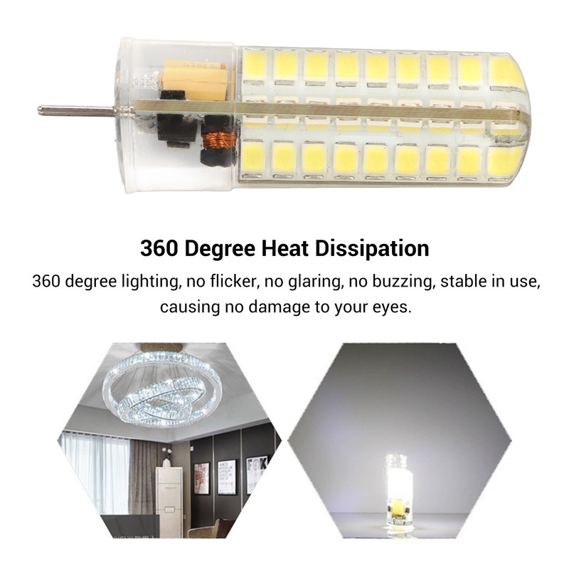 6pcs G4 LED Bulb 700LM 7W 72LED 360 Degree Lighting