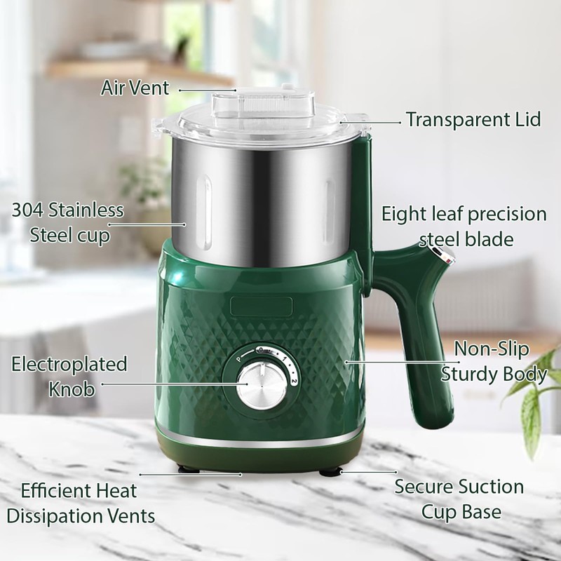 Spice Grinder Electric, 800W Herbs Coffee Grinder for Kitchen, 900g