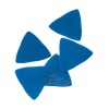 Ecopick Durable 6-Pack Triangle Guitar Picks 0.80mm Medium Thickness, Color Blue
