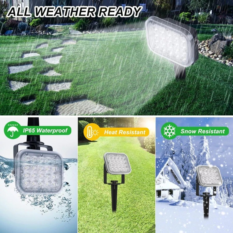 T-SUN Solar Spot Lights Outdoor 20 LED IP65 Waterproof Solar