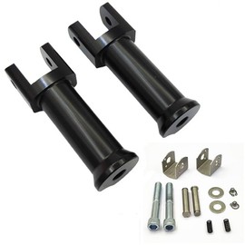 1 Pair Passenger FootPeg Support Bracket Kit For Harley Softail Deluxe Breakout Fat Bob 18-Later (except FXDRS) Models (Black)
