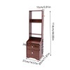 Nightstand Chest with 2 Drawers, 45" Tall Bedside Table with