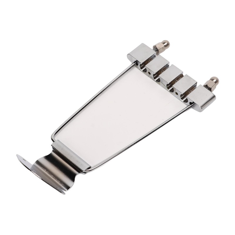 4 String Guitar Talipiece Metal Silver Burr Free Guitar Tailpiece