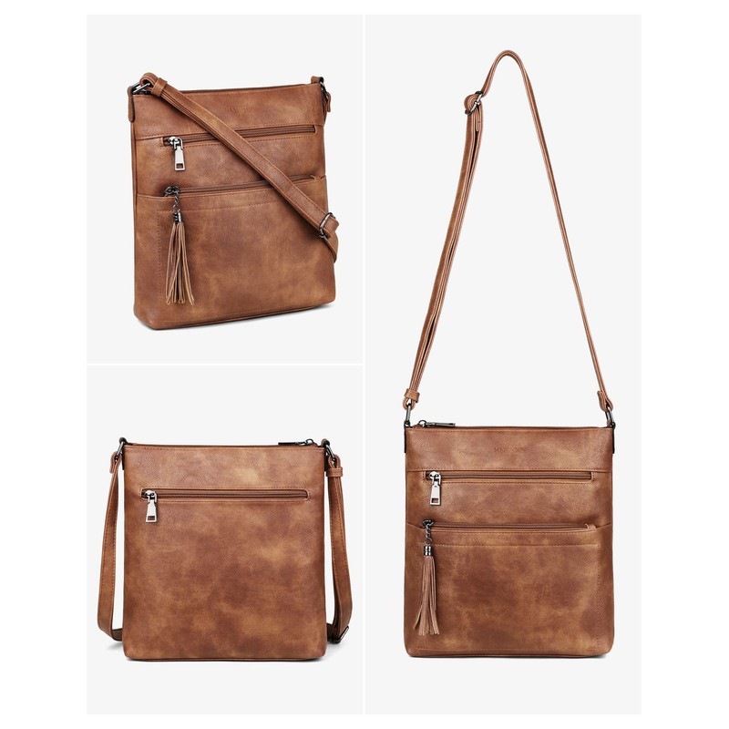 MASINTOR Crossbody Purses for Women, Multi Pocket Casual Crossbody Bag,