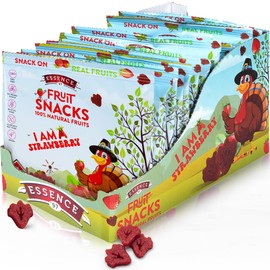 Real Fruit Snack – Strawberry (Pack of 18) – Healthy, Bite-Sized, Non-GMO, Vegan & Gluten-Free Snack for School Lunch - Fruit Snacks for Kids and Adults