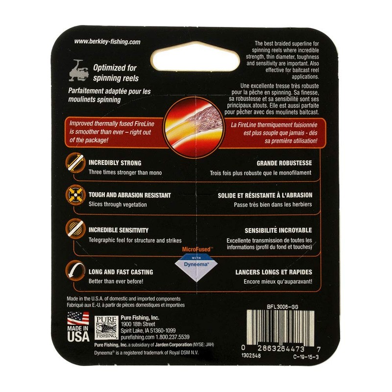 Berkley Bfl3006-Gg Fireline Fused Original Cebo de Pesca, Verde Llama,