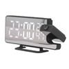 Projection Alarm Clock Mirror Screen USB Charging Snooze 180° Digital