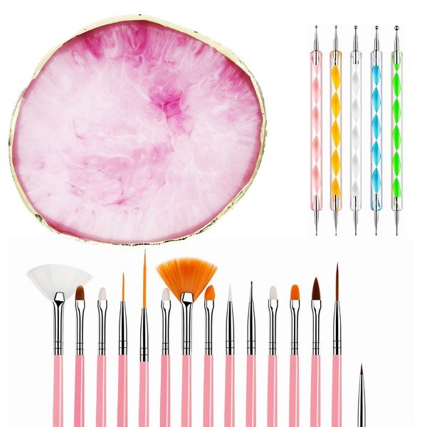 Kifmurase Nail Art Tools 22Pcs Set, Nail Art Brushes with