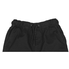 BIENZOE Boys Cotton Twill Elastic Waist Shorts, black