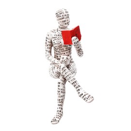 NUZAMAS Modern Reading Woman Statue Pulp Books Figurine Thinker Statue Home Decor Abstract Characters Decoration for Living Room Office Bedroom Table Desk (Sitting)