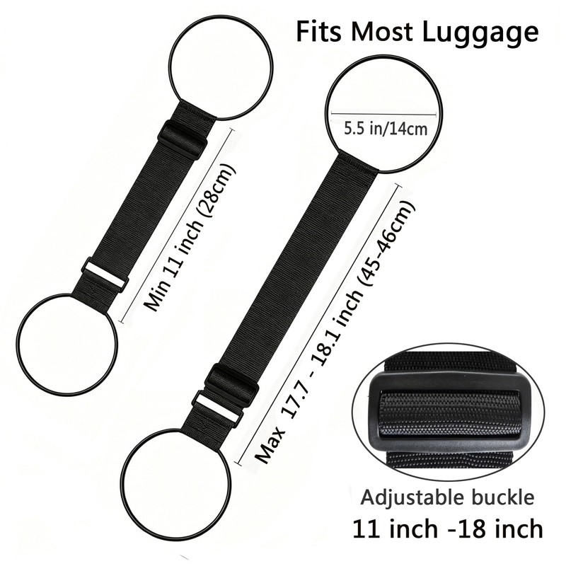 SpassLeben Luggage Straps for Suitcases, Extended Adjustable Luggage Connector Straps,