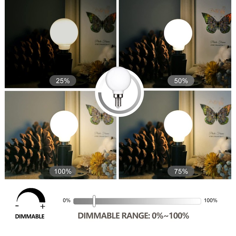 KLY Ceiling Fan Light Bulb E12, 4000K Natural Daylight Candelabra
