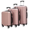 AMOPA amopacorp Set 3-in-1 Rose Gold Trolley Case Luggage Large