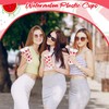 SiliFine 12 Pcs Plastic Watermelon Cups 24oz Reusable Watermelon Tumbler