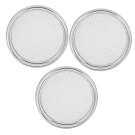 BESPORTBLE 3sets 86mm Stainless Steel Sprouting Lids Wide Mouth Mason Jars Ball Jars Lid for Sprouting Seeds Organic 3pc*3