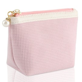 Teircno Teircno Preppy Corduroy Period Bag for Women, Cute Sanitary Napkin Storage Bag Portable Period Pouch with Pearl Zipper, Sanitary Pads Bag Tampons Holder for Purse, First Period