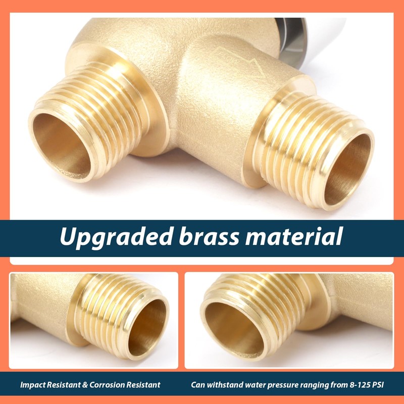 Upgraded Brass RV Vacuum Breaker Check Valve, 571-VAC-CHK-A Camper Trailer