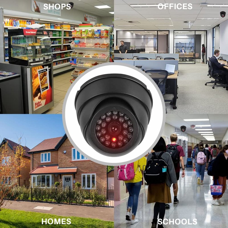 JUSTOP 2x Dome Dummy CCTV Camera Outdoor/Indoor Waterproof With Reality