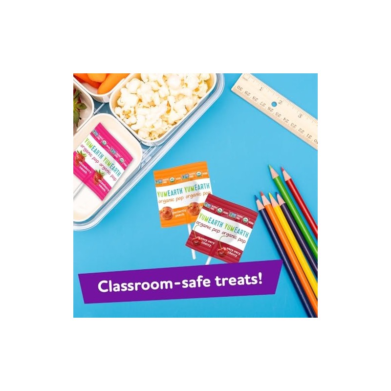 YumEarth Organic Fruit Flavored Lollipops 250 Count Allergy Friendly Snacks