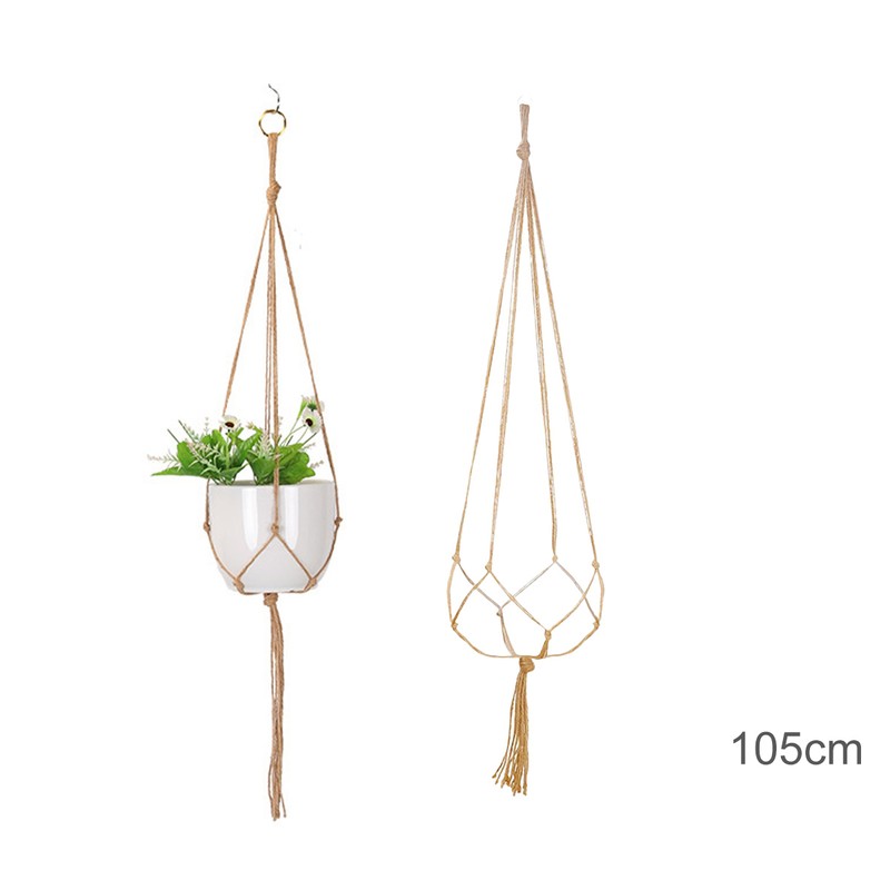 WeedGuard Outdoor Plant Hanger Macrame – Handcrafted Knotted Lifting Rope