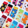 Leumoi 12 Pairs Snack Socks Food Theme Crew Socks French