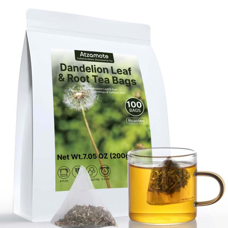 100 Count Pure Dandelion Leaf & Root Tea Bags –Liver