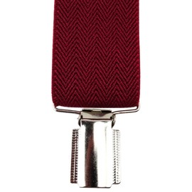 Wide TigerTie men's braces with 4 clips in X-shape, high-quality workmanship, elastic, adjustable length -