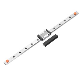 sourcing map MGN12 330mm Linear Guide Rail with MGN12H Sliding Carriage Block and Plastic Mini MGN12 Linear Guide for DIY 3D Printers and CNC Machine, Black