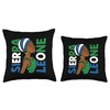 Sierra Leone African Heritage Black Woman Flag Design Throw Pillow