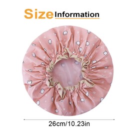 Reccisokz 2-Piece Waterproof Shower Cap, Shower Cap for Women, Reusable Elastic Double Hair Cap, Spa Salon for Women, Tourist Hotel, Home