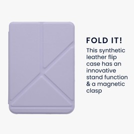 kwmobile Origami Case Compatible with Kobo Clara BW/Colour Case - Slim PU Leather Cover with Stand - Lavender