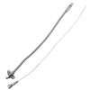 HaeKap Silver Firewall Mounted Flex Transmission Dipstick-Stainless Braided Hose Replacement