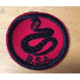 BOY SCOUTS 1953-1972 COBRA  05-R RED MEDALLION PATROL PATCH RD RED TWIL