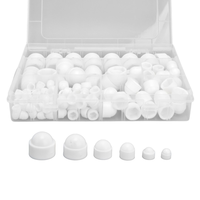 160Pcs Hex Nut Cover Bolt Screw Caps Assortment Kit M4