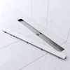 Hydroware Linear Shower Drain with Tile Insert Grate, Stainless Steel