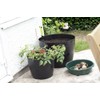 Whitefurze G0834BL 34cm Barrel Planter - Black