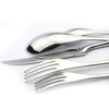 JANKNG 20-Piece 18/10 Stainless Steel Serrated Steak Knife Flatware Set,