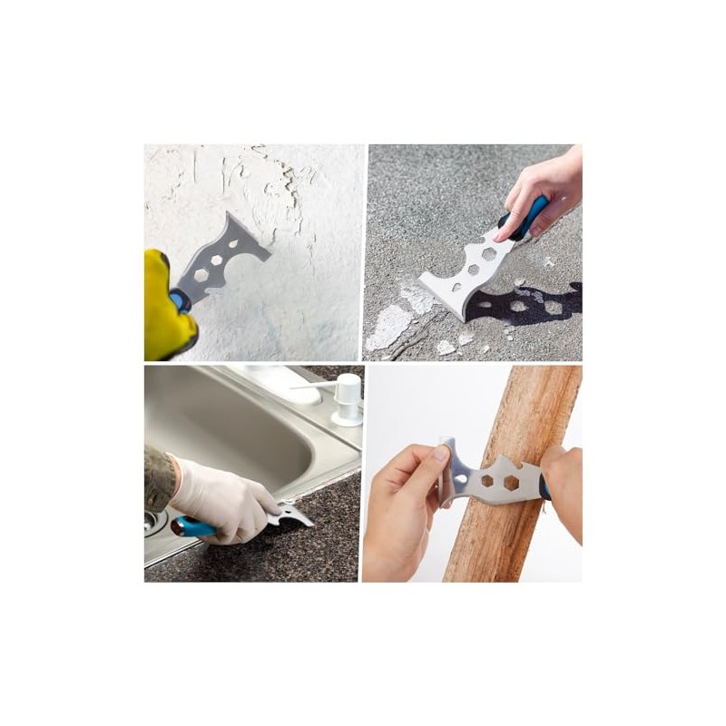 KEZERS 13-In-1 Painter’s Tool, 3" Stainless Steel Putty Knife Scraper,