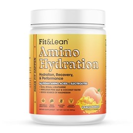 Fit&Lean Amino Hydration, Bebida de Recuperación de Entrenamiento Naturalmente Endulzada, 6g Aminoácidos Veganos, Aminoácidos Esenciales, EAA, BCAA, G