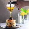 Honey/Syrup Dispenser -Premium No Drip Design, Elegant Diamond Shape with