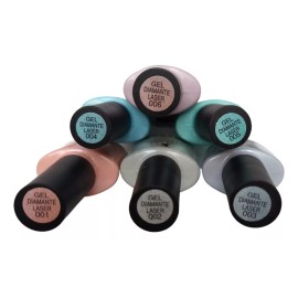 Lé Mussa Gama Gel Uv Para Uñas Efecto Diamante Láser 6 Piezas 10 Ml