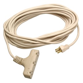 Woods Yard Master Extension Cord - Flexible Power for Patio & Landscape Use - Light Duty - SJTW Extension - 16 Gauge - 3 Prong - Beige - 40 Foot