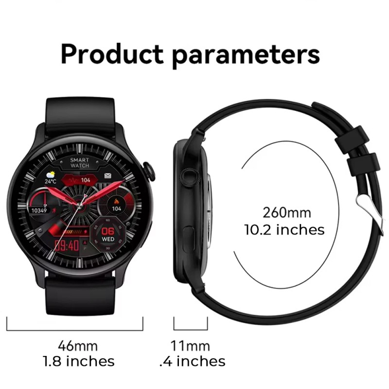 Reloj Inteligente Redondo AMOLED Hombre/Mujer IP68 Impermeable Bluetooth Android i0s