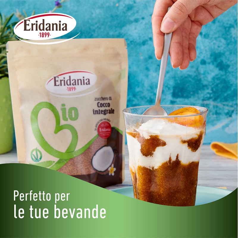Eridania, Zucchero di Cocco Integrale, Dolcificante Naturale Ricavato dall'Estratto dei