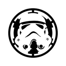 World Design Trooper Face Symbol Notebook Car Laptop 5.5" (Black)