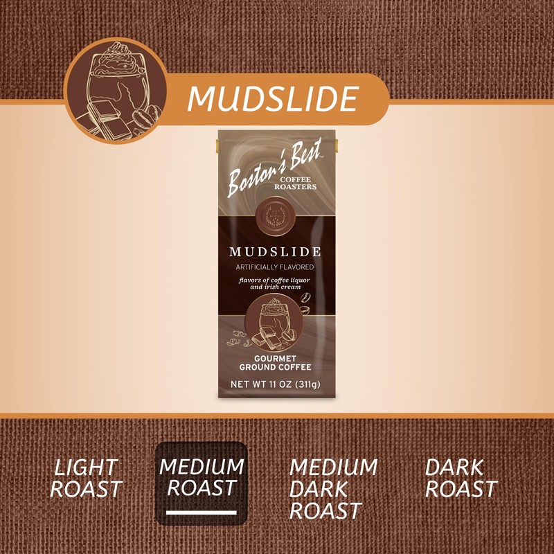 Boston’s Best - Mud Slide Flavored Delicious Gourmet Coffee, Premium
