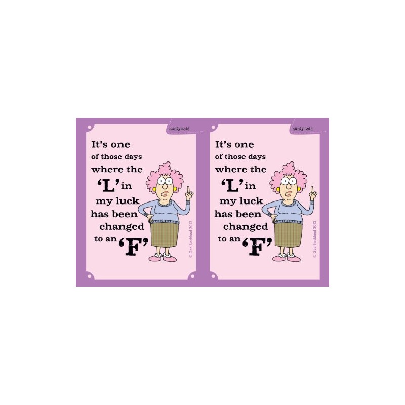 Tree-Free Greetings sg23870 Hilarious Aunty Acid L to F by