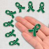CRAFFANCY Green Ribbon Pin, 50Pcs Health Awareness Lapel Pin Green