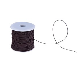 100 Meters 0.8mm Black Elastic Stretch Beading Thread, Elastic Cord ThreadJewelry Bracelet Craft Making Cord String Wire （Brown）